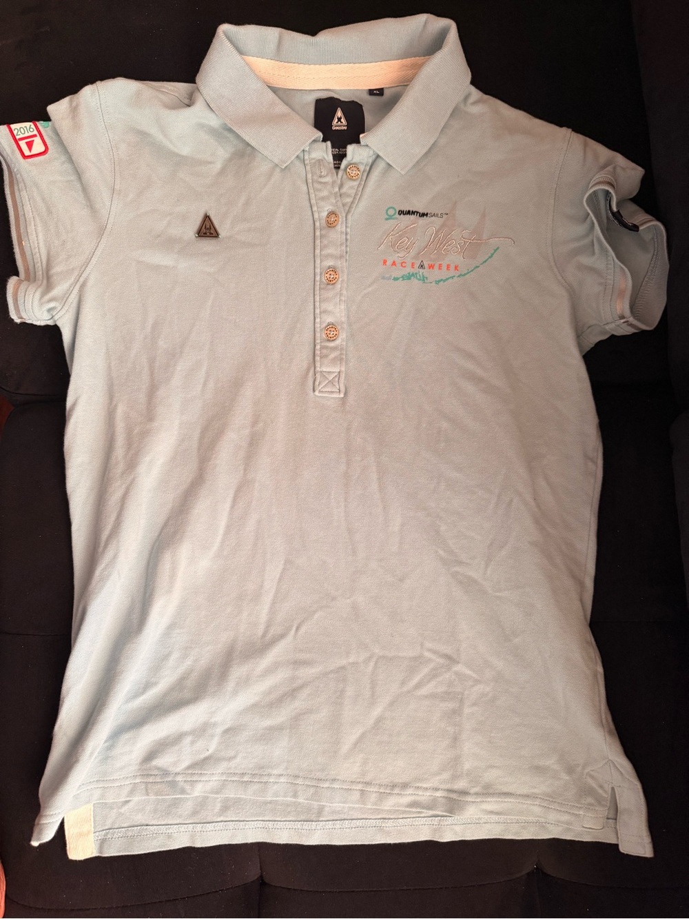 Light Blue women’s Polo Top - Short Sleeve